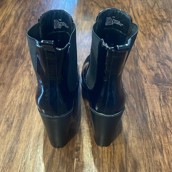 Seychelles Gracie Patent Leather Platform chunky ankle goth Boot 10 - Picture 12 of 16